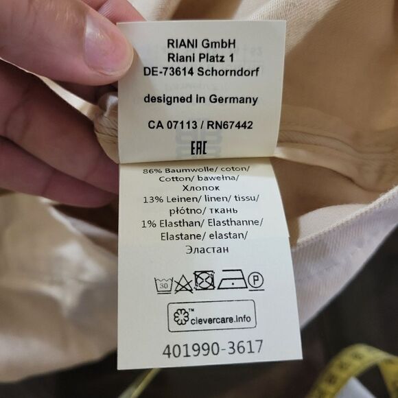 Riani Women's Beige Short Sleeve Pocket Size 16 - Picture 8 of 8